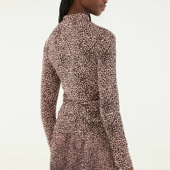 Pink Baby Leopard Jersey Blouse - Picture 2 of 3